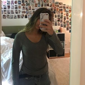 soft grey long sleeve t shirt